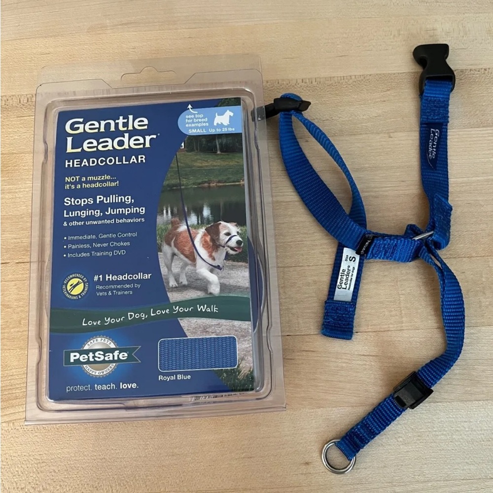 PetSafe Dog Gentle Leader Headcollar SZ Small Royal Blue Up to 25 lbs Dogs CD